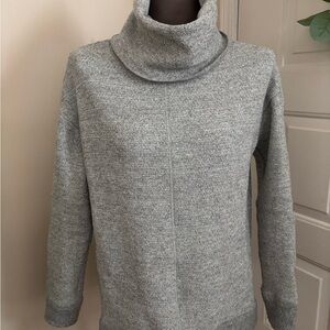 Abercrombie & Fitch Heather Gray Cowl Neck Sweater